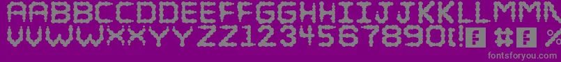 Więcej informacji o czcionce Puffy Czcionka Puffy – szare czcionki na fioletowym tle