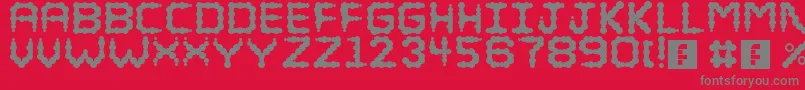 Puffy Font – Gray Fonts on Red Background