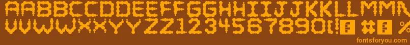 Шрифт Puffy – оранжевые шрифты на коричневом фоне