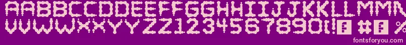 Puffy Font – Pink Fonts on Purple Background