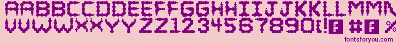 Puffy Font – Purple Fonts on Pink Background