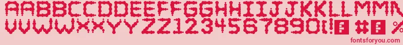 Puffy Font – Red Fonts on Pink Background