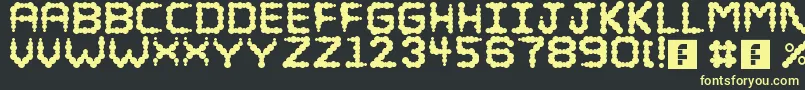 Puffy Font – Yellow Fonts on Black Background