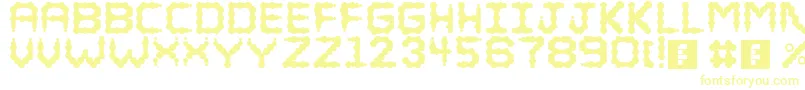 Police Puffy – polices jaunes sur fond blanc