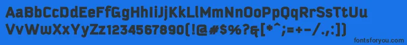 Kautivablackproc Font – Black Fonts on Blue Background