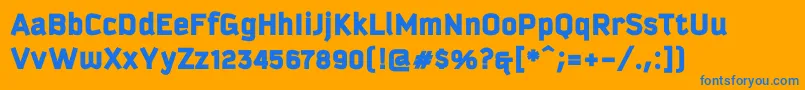 Kautivablackproc Font – Blue Fonts on Orange Background