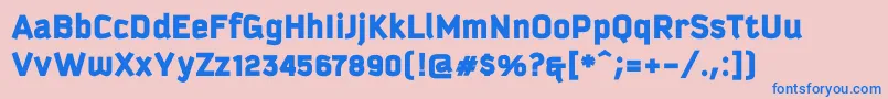 Kautivablackproc Font – Blue Fonts on Pink Background
