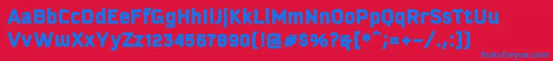 Kautivablackproc Font – Blue Fonts on Red Background