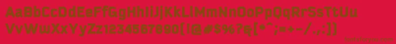 Kautivablackproc Font – Brown Fonts on Red Background