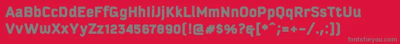 Kautivablackproc Font – Gray Fonts on Red Background