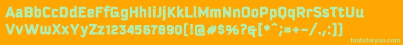 Kautivablackproc Font – Green Fonts on Orange Background