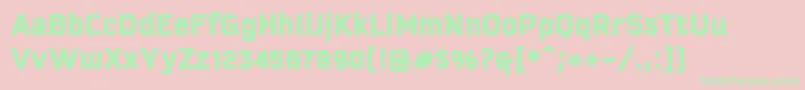 Kautivablackproc Font – Green Fonts on Pink Background