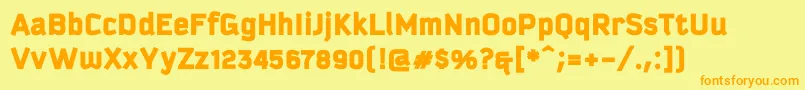 Kautivablackproc Font – Orange Fonts on Yellow Background