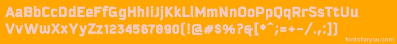 Kautivablackproc Font – Pink Fonts on Orange Background