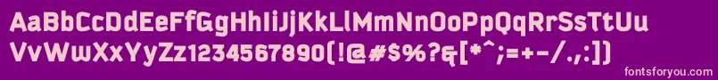Kautivablackproc Font – Pink Fonts on Purple Background