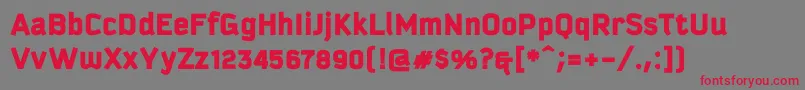 Kautivablackproc Font – Red Fonts on Gray Background