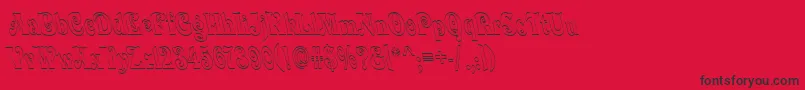 Fonte QuardiBoldItalic – fontes pretas em um fundo vermelho