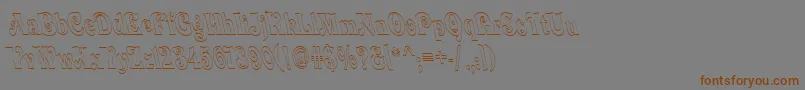 QuardiBoldItalic Font – Brown Fonts on Gray Background