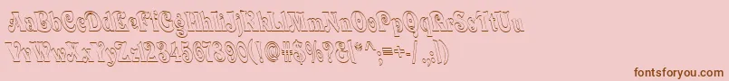 QuardiBoldItalic Font – Brown Fonts on Pink Background