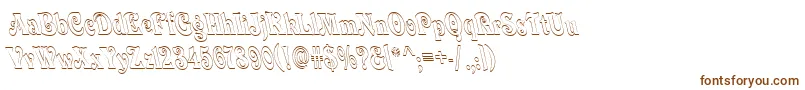 QuardiBoldItalic Font – Brown Fonts on White Background
