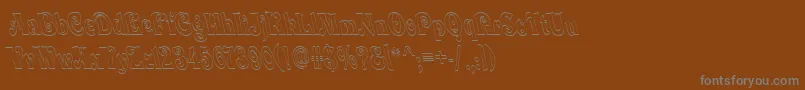 フォントQuardiBoldItalic – 茶色の背景に灰色の文字