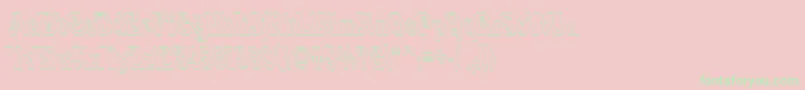 QuardiBoldItalic Font – Green Fonts on Pink Background