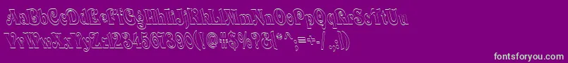 QuardiBoldItalic Font – Green Fonts on Purple Background