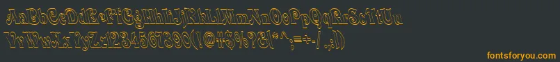 QuardiBoldItalic Font – Orange Fonts on Black Background