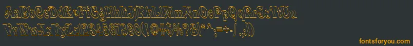 フォントQuardiBoldItalic – 黒い背景にオレンジの文字