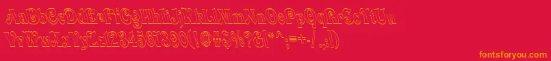 QuardiBoldItalic Font – Orange Fonts on Red Background