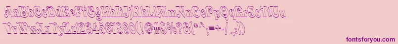 QuardiBoldItalic Font – Purple Fonts on Pink Background