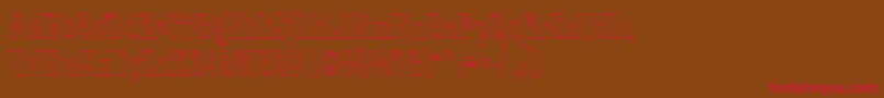 QuardiBoldItalic Font – Red Fonts on Brown Background