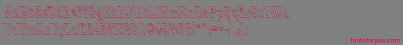 QuardiBoldItalic Font – Red Fonts on Gray Background