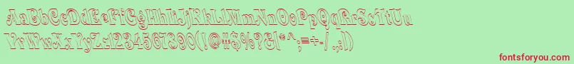 QuardiBoldItalic Font – Red Fonts on Green Background
