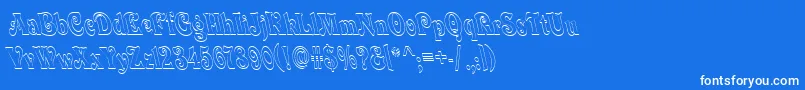 QuardiBoldItalic Font – White Fonts on Blue Background