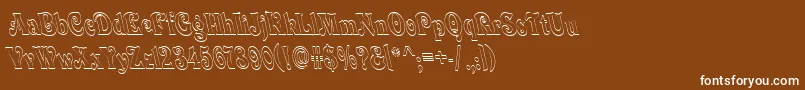 QuardiBoldItalic Font – White Fonts on Brown Background