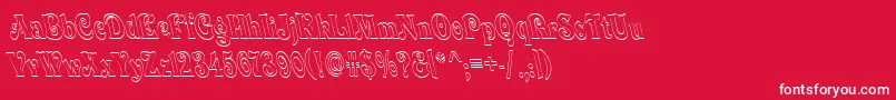 QuardiBoldItalic Font – White Fonts on Red Background