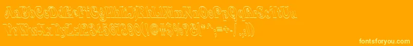 QuardiBoldItalic Font – Yellow Fonts on Orange Background