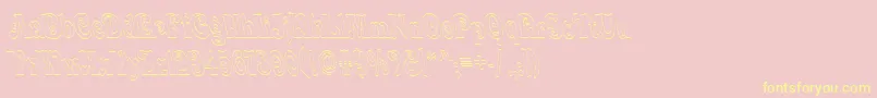 QuardiBoldItalic Font – Yellow Fonts on Pink Background