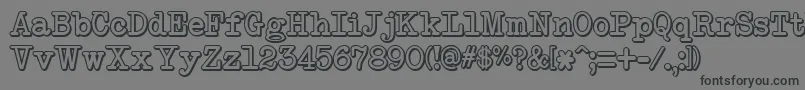 NeobulletinShadow Font – Black Fonts on Gray Background