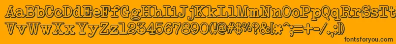 NeobulletinShadow Font – Black Fonts on Orange Background