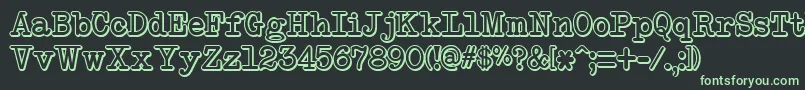 NeobulletinShadow Font – Green Fonts on Black Background