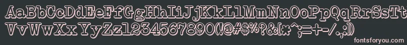 NeobulletinShadow Font – Pink Fonts on Black Background