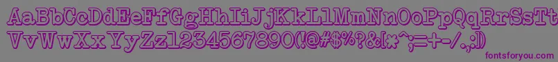 NeobulletinShadow Font – Purple Fonts on Gray Background