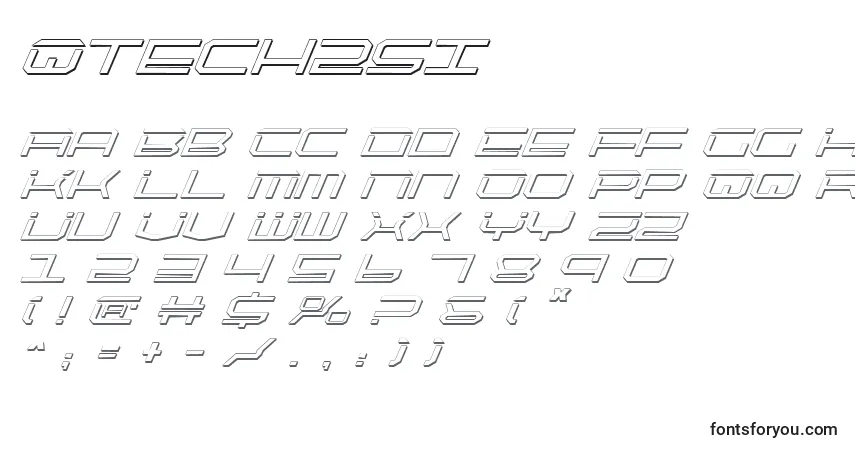 Qtech2si-fontti – aakkoset, numerot, erikoismerkit