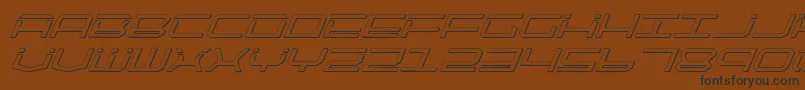 Qtech2si Font – Black Fonts on Brown Background