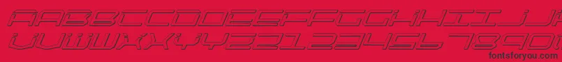 Шрифт Qtech2si – чёрные шрифты на красном фоне