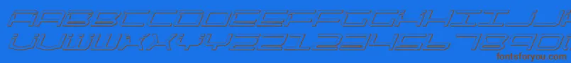 Qtech2si Font – Brown Fonts on Blue Background