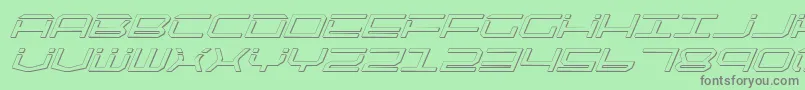 Qtech2si Font – Gray Fonts on Green Background