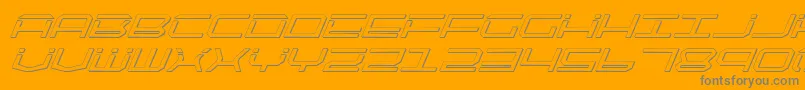 Qtech2si Font – Gray Fonts on Orange Background